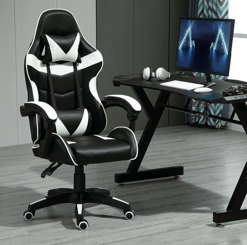 Faux leather gaming chair - leather,