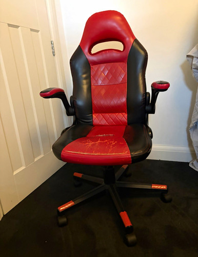 Red black faux - red/black, high