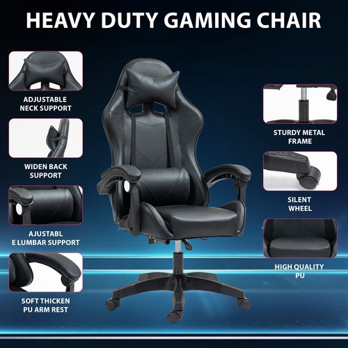 Swivel gaming chair faux - chair,