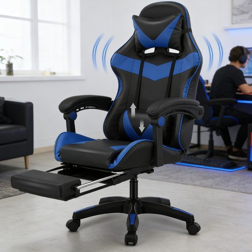 Swivel gaming chair faux - chair,
