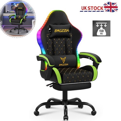 High back rgb gaming chair - back,