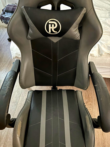 Black faux leather - leather, back