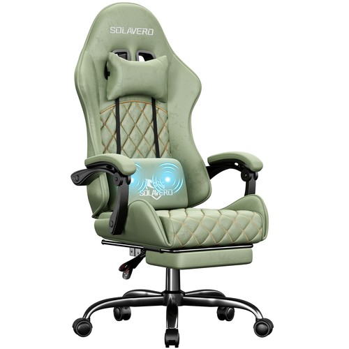 Gaming chair with footrest - gaming,