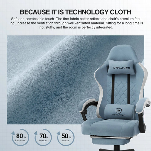 Gtplayer fabric gaming chair - fabric,